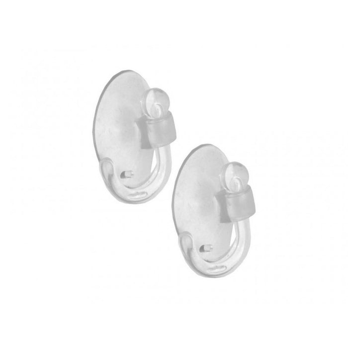 42mm Clear Plastic Suction Hook 3pk
