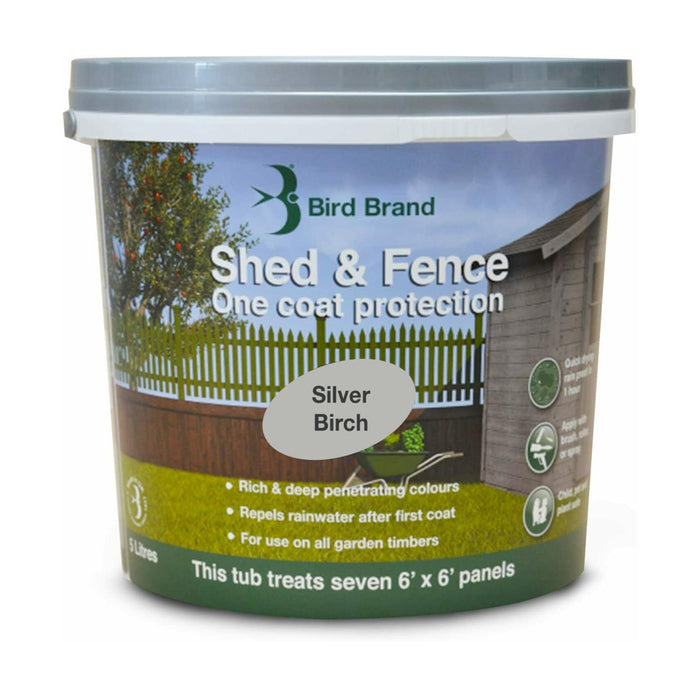 Shed & Fence Paint - 5L Silver Birch