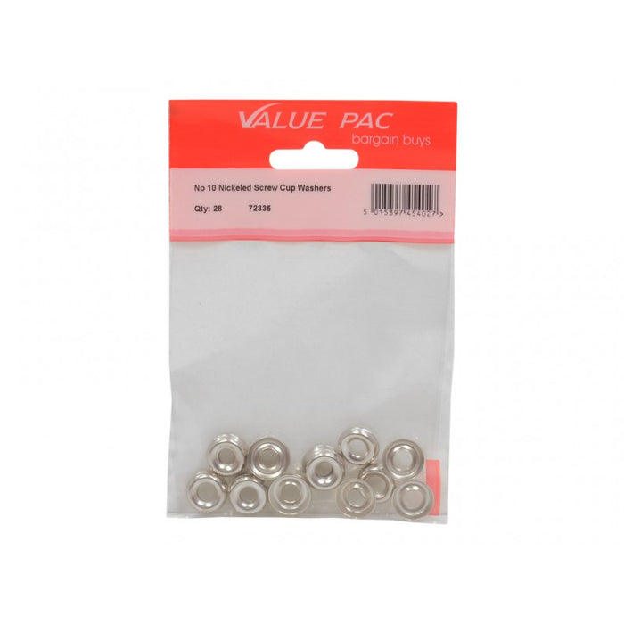 No 10 NP Screw Cup Washers 20pk