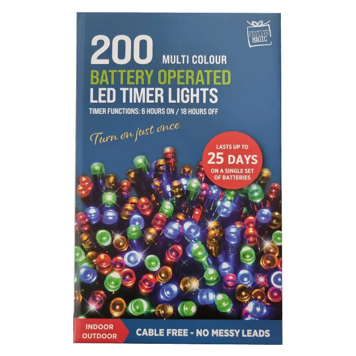 200 Battery Operated LED Timer Lights