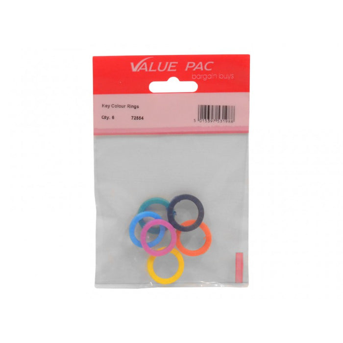 Key Colour Rings 6pk