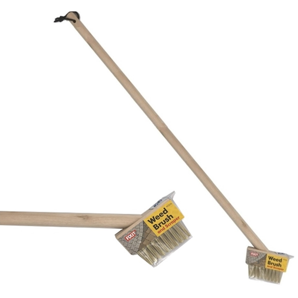 Weed Brush With Long Wooden Handle 1.2m