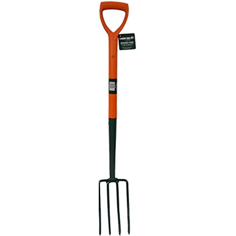 Green Jem Carbon Steel Digging Fork - Orange