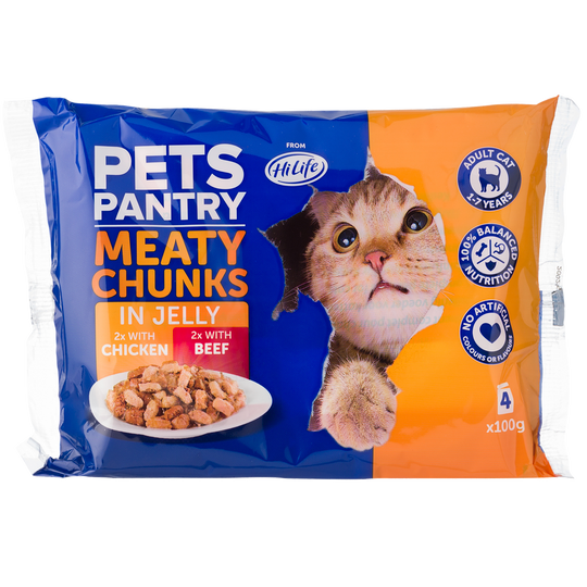 Pets Pantry Meat Chunks In Jelly