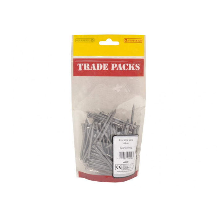 Oval Wire Nails - Steel - 65mm (500g)