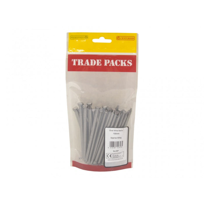 Bright Oval Wire Nails - Steel - 100mm (500g)