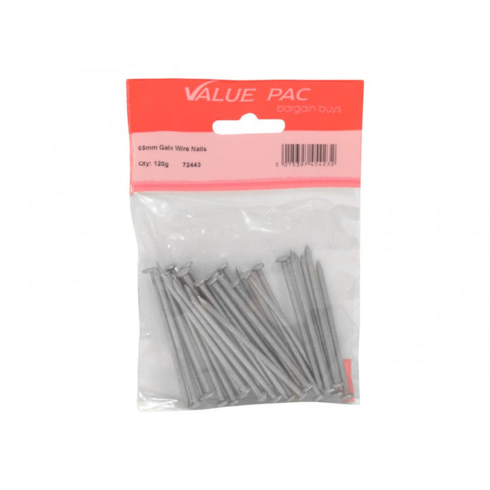 65mm Galv Wire Nails 100g