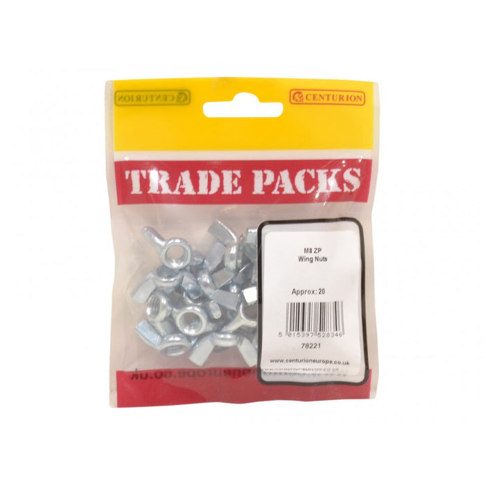 Wing Nuts - ZP - M8 (20 PK)