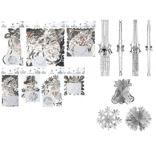 Silver Foil Decorations