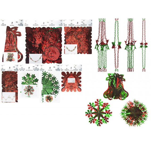 Red & Green Foil Decoration