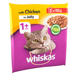 Whiskas 1+ Chicken In Jelly 3 x 100g
