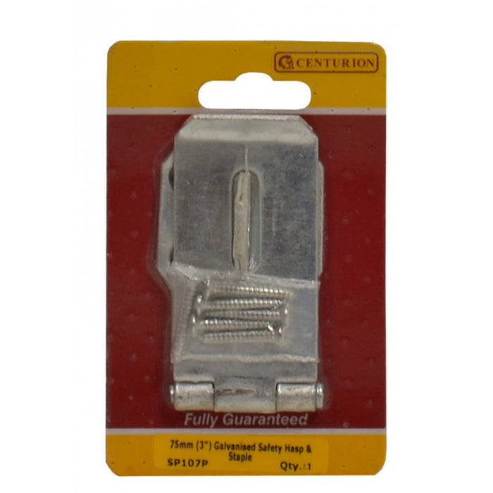 75mm (3") BZP Safety Hasp & Staple