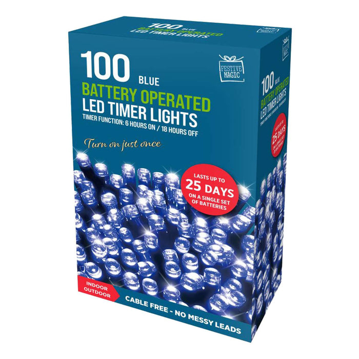 100 Battery Operated LED Timer Lights