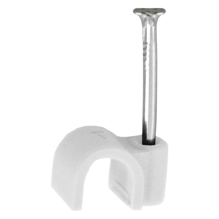 3.5mm White Cable Clips (Pack of 18)