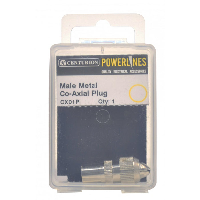 Male Metal Co-Axial Plug