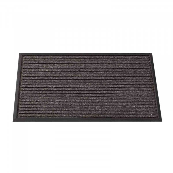 Opti-Mat Anthracite Striped - Rubber Backed 75x45cm