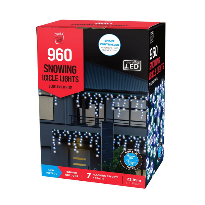 960 Snowing Christmas Icicle Lights