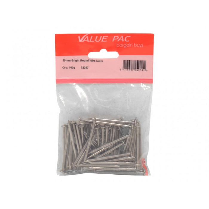 50mm Round Wire Nails - 140g pack