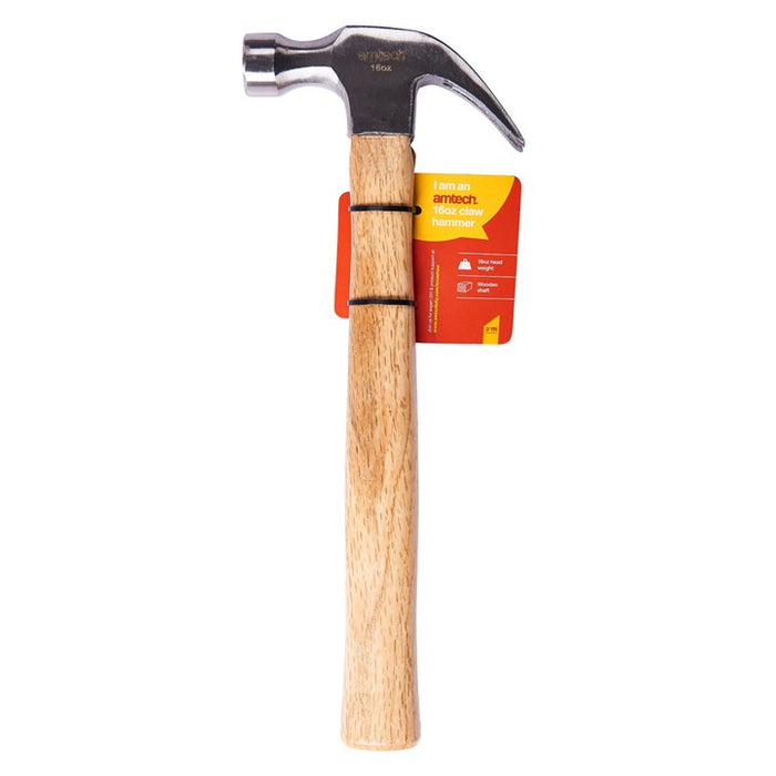 16oz Claw Hammer - Wooden Shaft