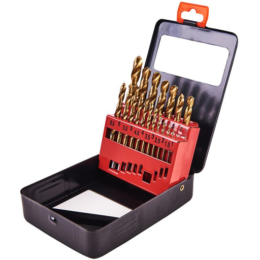 19pc Titanium Coated Drill Set