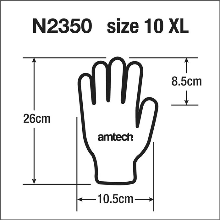 Latex Palm Coated Gloves XL (Size: 10)
