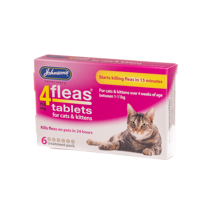 4Fleas Tablets For Cars & Kittens 6 Pack