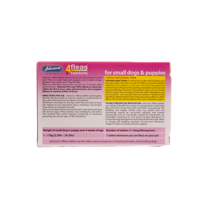 4Fleas Tablets For Small Dogs & Puppies