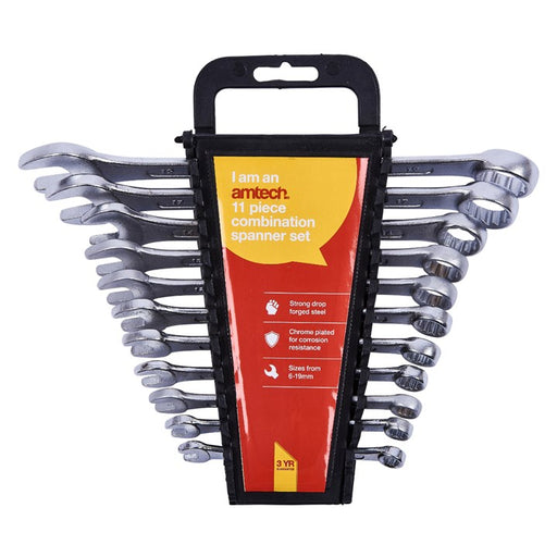 11pc Combination Spanner Set With Rack