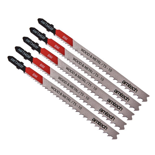 5pc Wood & Metal Jigsaw Blade Set (AMT345XF)