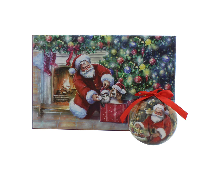 6 Santa Decorative Baubles