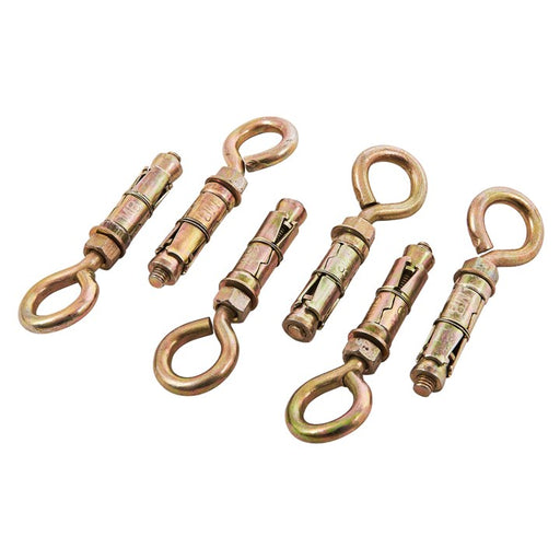 6pc 8mm Closed Hook Bolts
