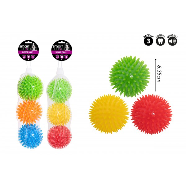 Spikey Rubber Ball Dog Toy