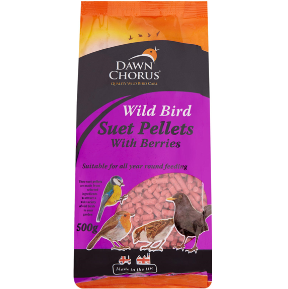 Wild Bird Hi-Energy Suet Pellets With Berries 500g