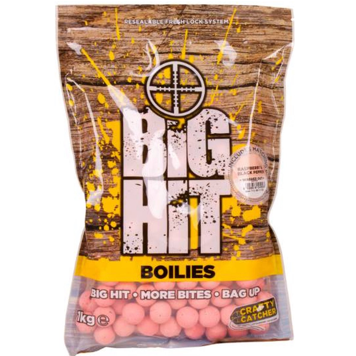 Big Hit Boilies - Raspberry & Black Pepper 15mm 1kg