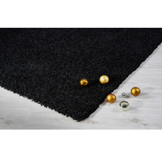 Oxford Modern Shaggy Rug - Black