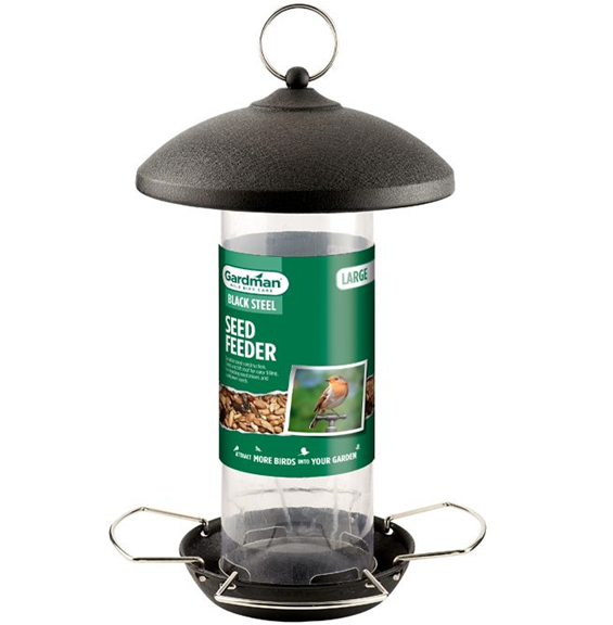 Black Steel Seed Feeder - Large