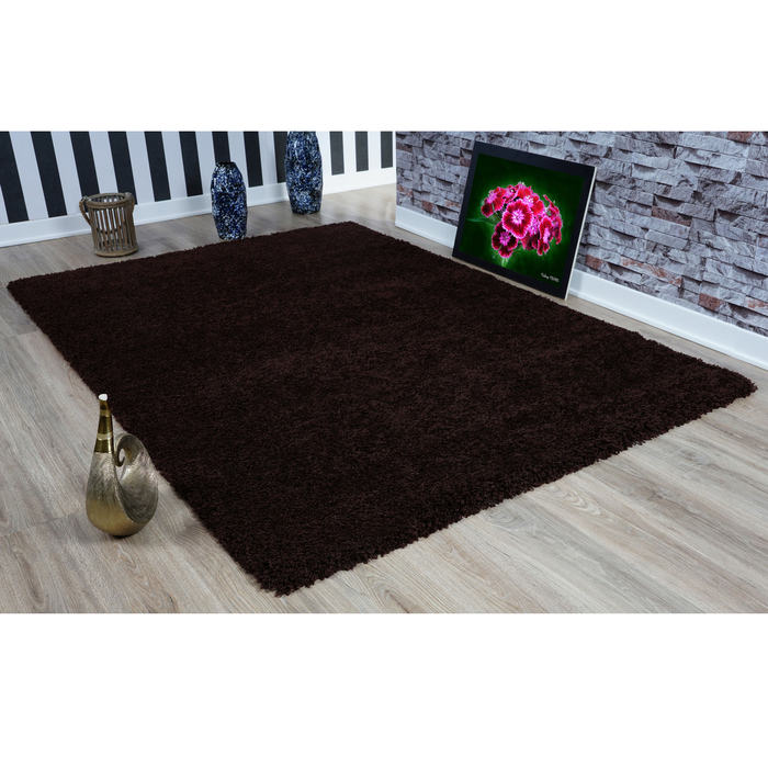 Oxford Modern Shaggy Rug - Brown