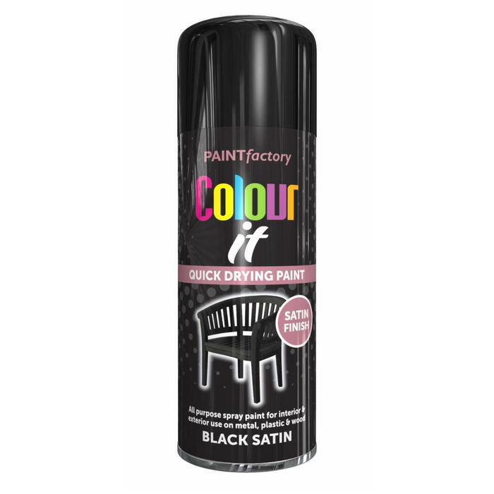 Spray Paint - 400ml Black Satin