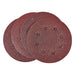 10pc Circular Sanding Sheet Set (P80 Grit) (Dia 115mm)