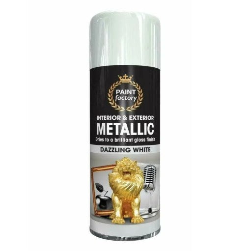 Metallic Spray Paint - 400ml Dazzing White