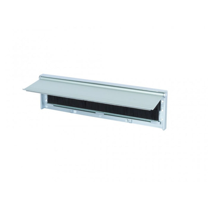 Draught Excluding Letter Plate - Silver Finish Aluminium