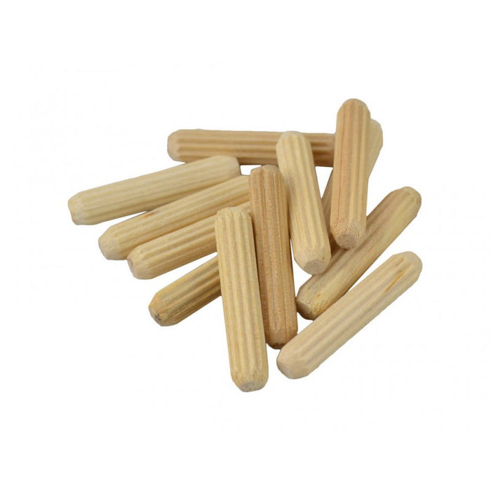 M8 x 35mm Fluted Wooden Dowels 18pk