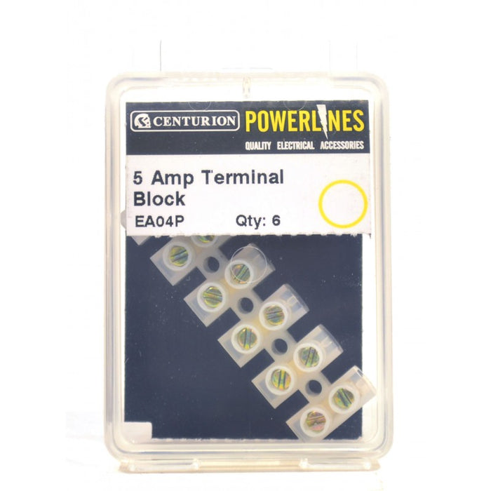 5 Amp Terminal Block - 6 Way