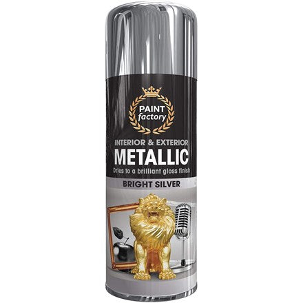 Metallic Spray Paint - 400ml Bright Silver