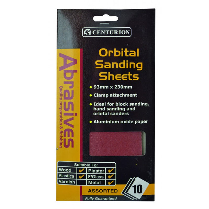Assorted Orbital Sand Sheets (large) (Pack of 10)
