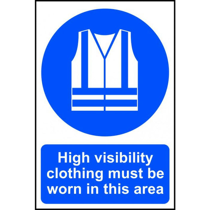 High visibility clothing must be worn in this area - PVC (200 x 300m)