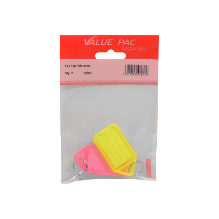 Key Tag with Insert 2pk