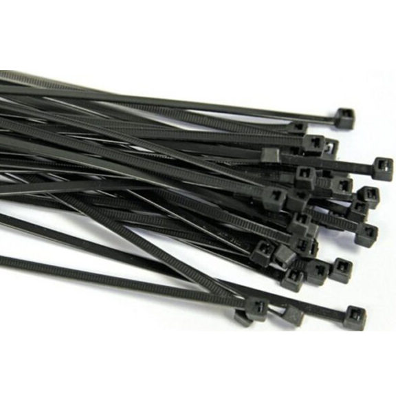 300 x 4.3mm Black Cable Ties (38 Pack)