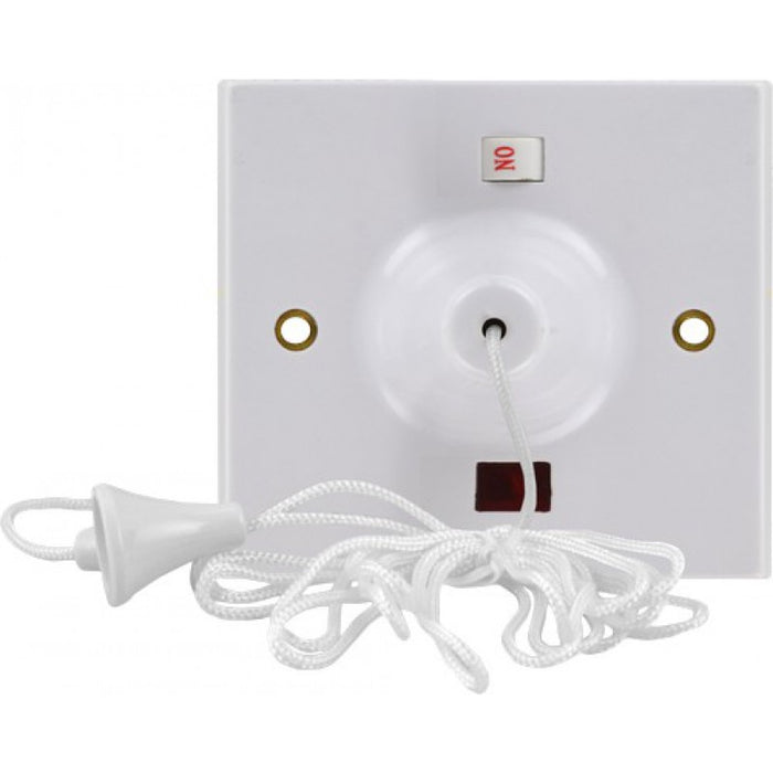 45 Amp White Pull Cord Ceiling Switch