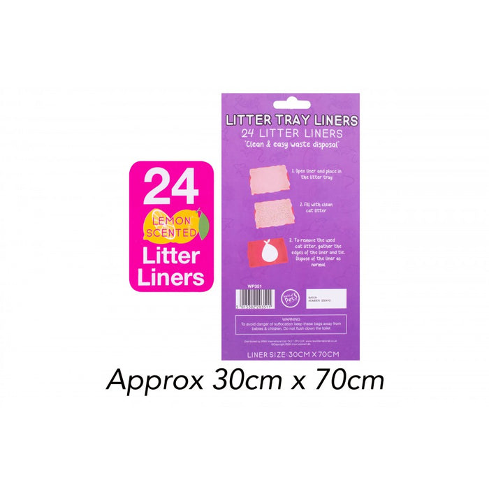 Cat Litter Tray Liners Scented 24 Pack